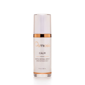 skincare bottle of calm by osmosis displayed on white background