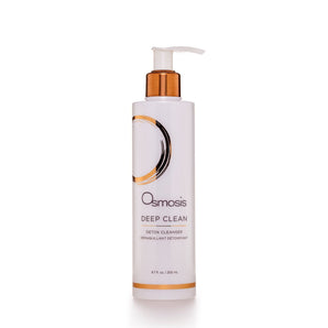 deep clean cleanser by osmosis with pump displayed on white background