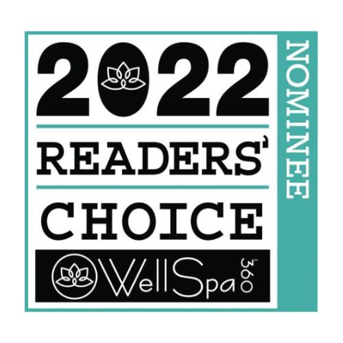 press logo for well spa readers choice 2022 finalist awards for revealu skincare