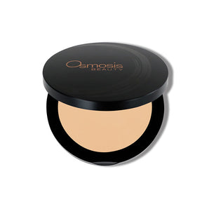 Osmosis Beauty Pressed Base Makeup Golden Light Compact opened on white background